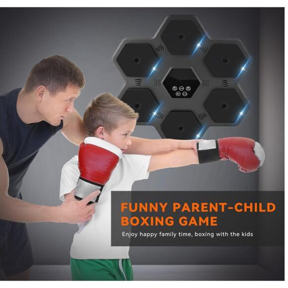 Music Boxing Machine with Gloves Smart Bluetooth Wall Mounted Electronic - Picture 7 of 7
